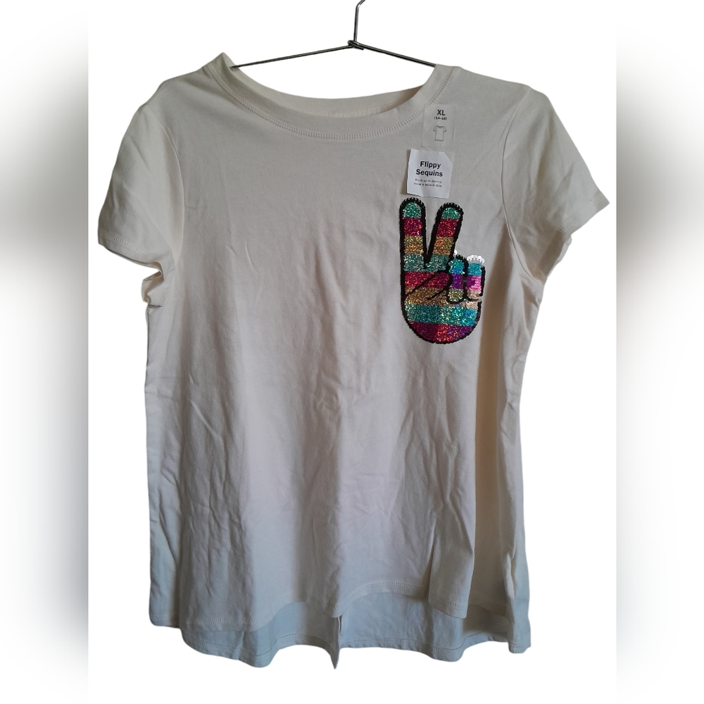 Old Navy Girl's Flippy Sequins Shirt
